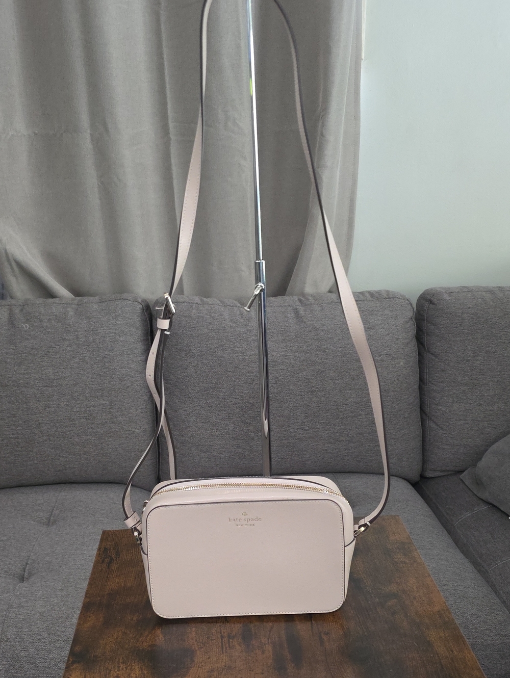 kate spade Light Blush Leather Crossbody Camera Bag